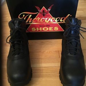 *NEW* Mens Thorogood Black leather boots